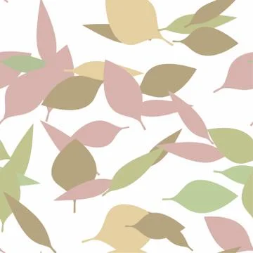 Fall Leaves Seamless Vector Pattern - Repeating ornament for textile, wraping 스톡 일러스트