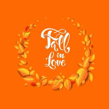 Fall in love card Stock Illustration