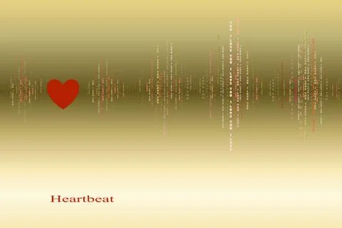 Fall in love heart beats cardiogram design. Stockillustratie