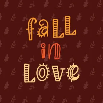 Fall in Love poster Illustrazione stock