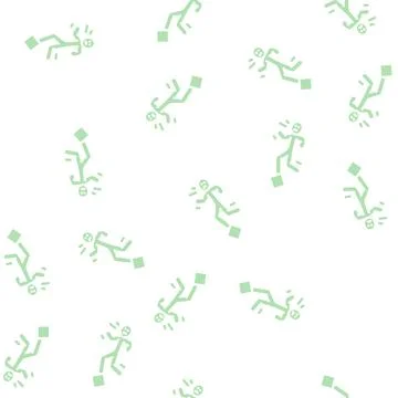 Fall man accident glyph vector seamless pattern 스톡 일러스트
