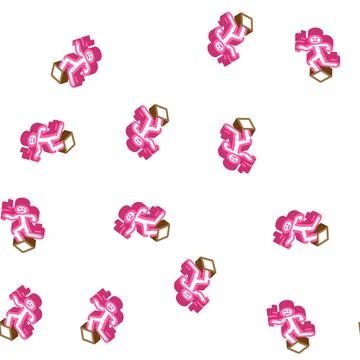 Fall man accident isometric icon seamless pattern Stock Illustration