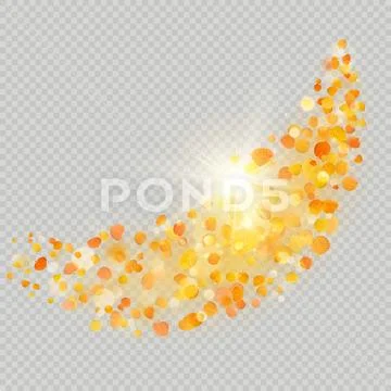 Fall maple leaves with delicate sun for decoration. Autumn leaves border Stock Illustration
