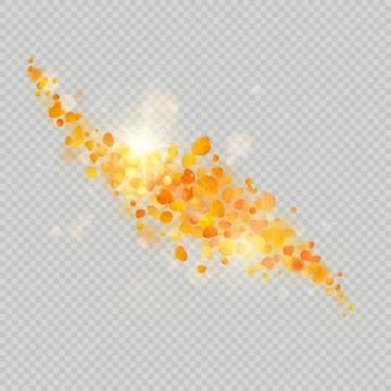 Fall maple leaves with delicate sun for decoration. Autumn leaves border Stock Illustration