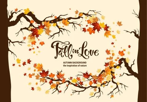 Fall maple leaves Illustrazione stock