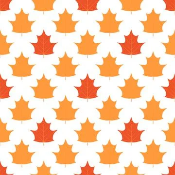 Fall maple leaves seamless pattern. Autumn vector background for fabric, clot Illustrazione stock