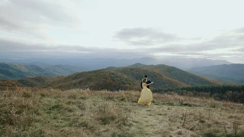 Fall on Max Patch Mountain Appalachian Mountains, Tennessee &amp; North Carolina Stock-Footage 86818921