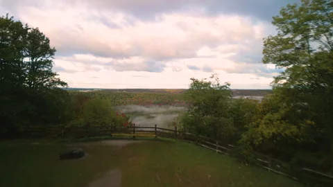 Fall in Michigan during peak leaf colors. Stock Footage 257237721