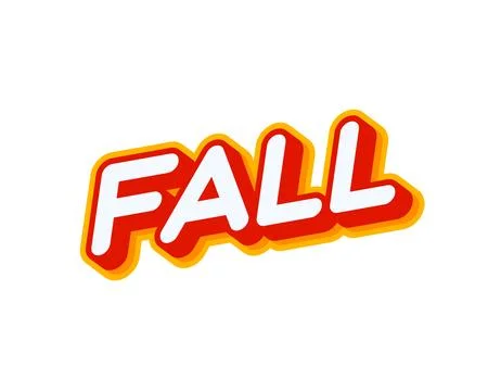 Fall modern isolated on white colourful text effect design vector. Text or in Stock Illustration