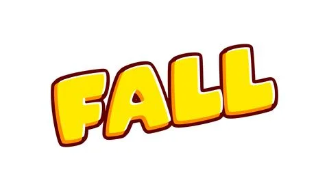 Fall modern isolated on white colourful text effect design vector. Text or in Stock Illustration