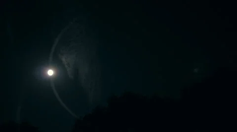 Fall Moon With Clouds 01 Video stock 31976174