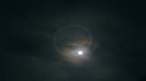 Fall Moon with Clouds 02 Video stock 31976169