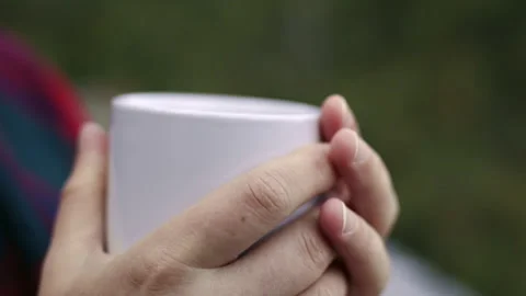 Fall morning coffee. Stock Footage 141626699
