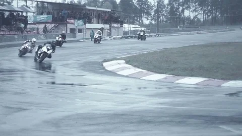 Fall from a motorcycle on racing slow mo Stock-Footage 70327516