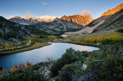 Fall mountain lake Stock Photos