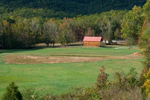 Fall mountain meadow Stock Photos