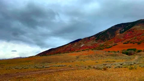 Fall Mountain Time Lapse Stock Footage 162837220