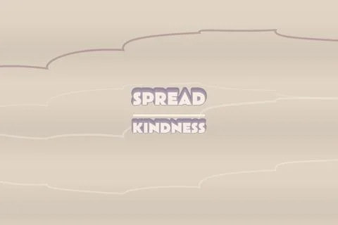 Fall muted heather style typography featuring SPREAD KINDNESS and echo stroke ty Stock Illustration