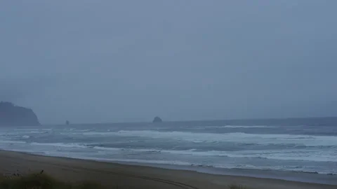 Fall ocean waves at Bayside Oregon 库存影片 165629533
