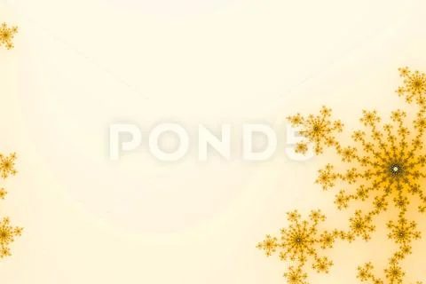 Fall or autumn gold background with abstract snowflakes, flowers or stars for Stock Illustration