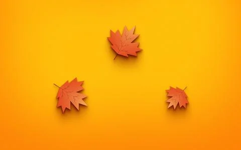Fall orange leaf Stock Illustration