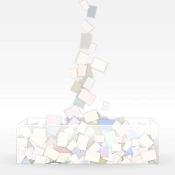 Fall paper note in glass box background Stock Illustration