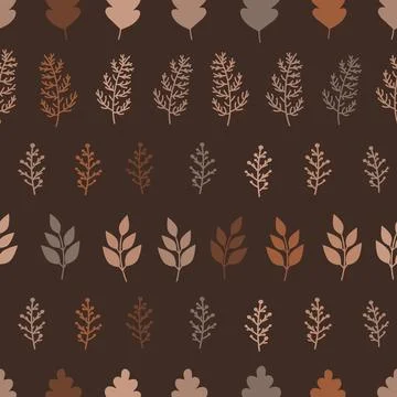 Fall pattern with leaves and branches 스톡 일러스트