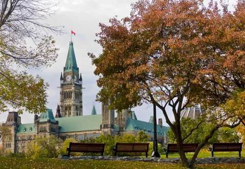 Fall peace tower Stock Photos