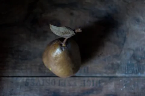 Fall pears in rustic setting Stock Photos