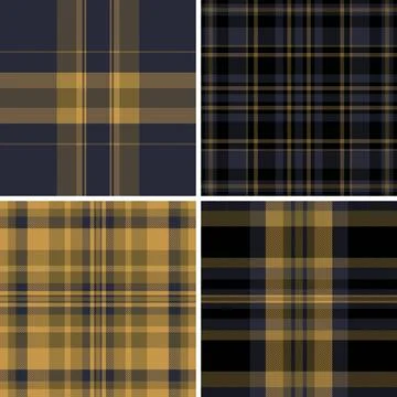 Fall plaid collection prepared for digital backgrounds. Ideal for seasonal wa Stock Illustration