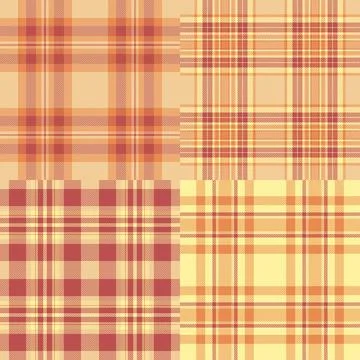 Fall plaid set optimized for marketplace listings. Seasonal tartan appeal inc Stock Illustration