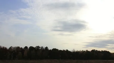 Fall Prairie Timelapse with Trees and Grass Stock Footage 12246091