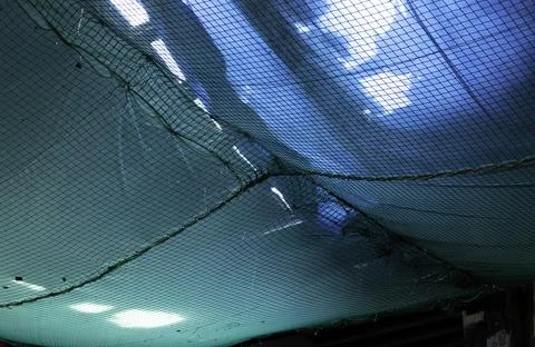 Fall prevention safety nets Stock Photos
