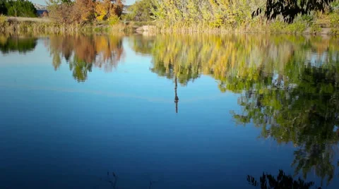 Fall Reflection Pond Stock-Footage 34417417
