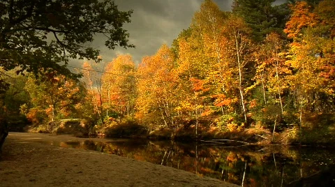 Fall River Scenic Stock Footage 671595