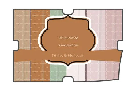 Fall rustic woods typography treatment for RESPECT AND HARMONY written in Vietna Stock Illustration