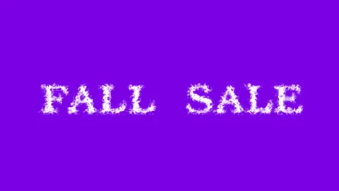 Fall Sale cloud text effect violet isolated background Stock-Footage 138721674