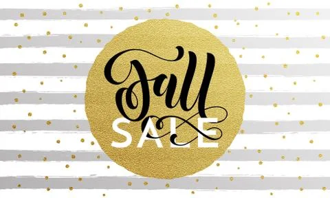 Fall sale poster banner vector gold pattern background for autumn shopping イラスト素材