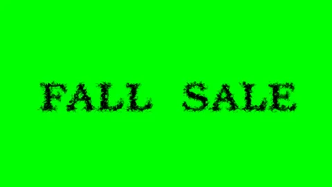Fall Sale smoke text effect green isolated background Stock Footage 138722416