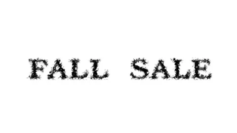 Fall Sale smoke text effect white isolated background Stock Footage 138722420