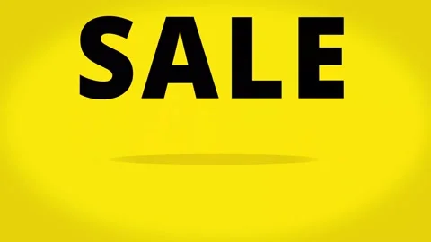 Fall sale text on yellow background 4K video animation. Stock Footage 158762640