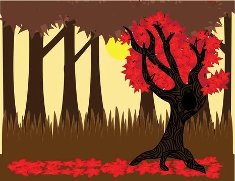 Fall Scene Stock Illustration
