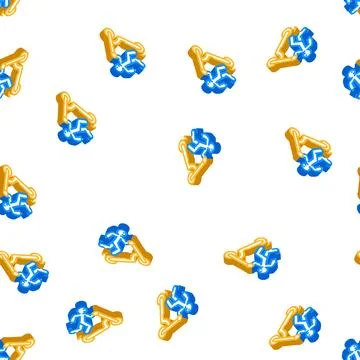 Fall scooter accident isometric icon seamless pattern Stock Illustration