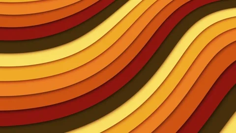 Fall season colored curvy lines gradient pattern loop background Stock Footage 337660350