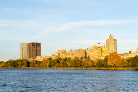 Fall season trees in Central Park Stock Photos