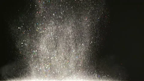 The fall of silvery particles. slow motion Stock Footage 160060626