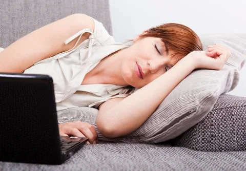 Fall in sleep after the work Stock Photos