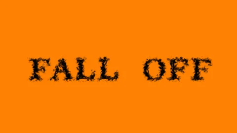 Fall Off smoke text effect orange isolated background Stock Footage 138722614