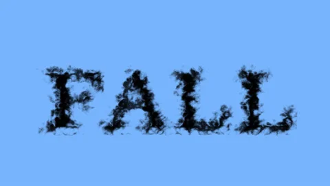 Fall smoke text effect sky isolated background Stock Footage 138722604