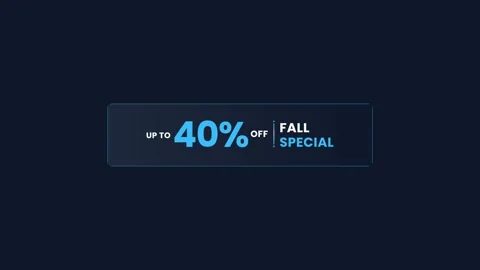 Fall Special 40% Off Animated Promo Sale Badge 4K Motion Graphic 動画素材 345597548